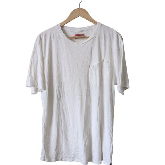 SLVDR SALVADOR, MEN'S XL, Basic White T-shirt with Pocket Bamboo Soft Crewneck - Picture 1 of 9